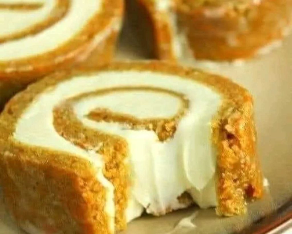 Carrot Cake Roll with Cream Cheese Filling