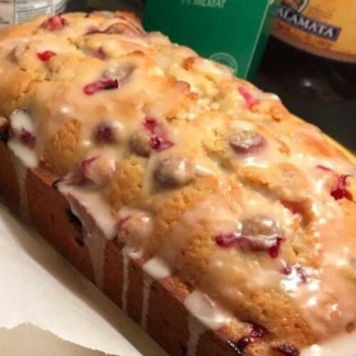 Cranberry and Orange Bread with Simple Glaze