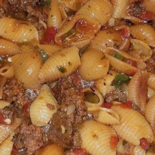 Pasta Shells and Ground Beef