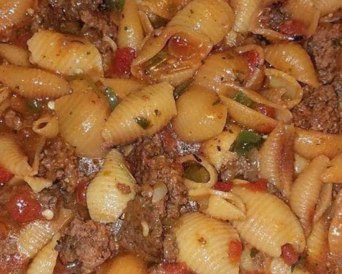 Pasta Shells and Ground Beef