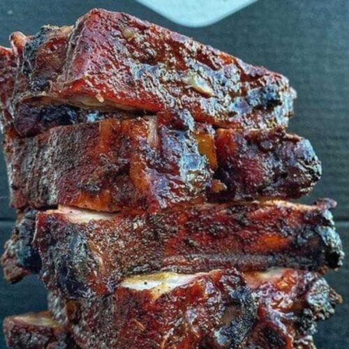 Fall-off-the-Bone BBQ Pork Rib Jenga
