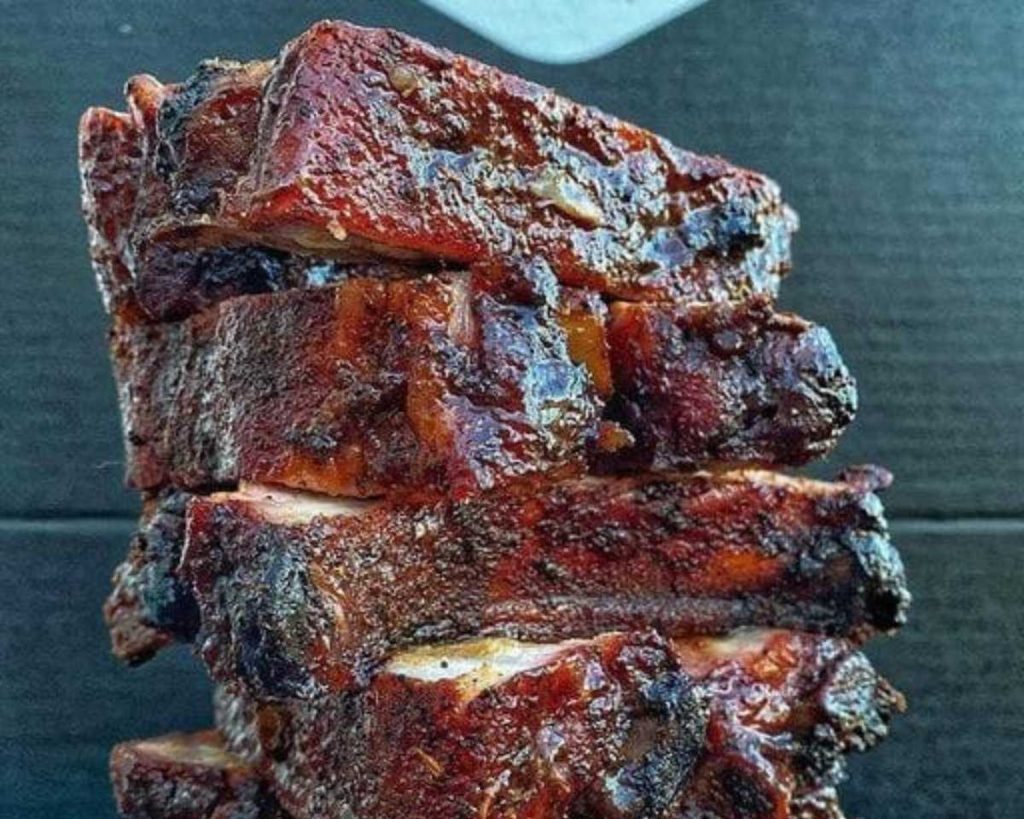 Fall-off-the-Bone BBQ Pork Rib Jenga