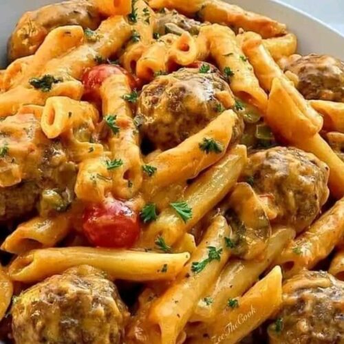 Penne Pasta with Meatballs