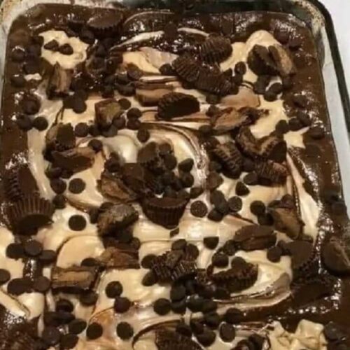 Chocolate Peanut Butter Earthquake Cake