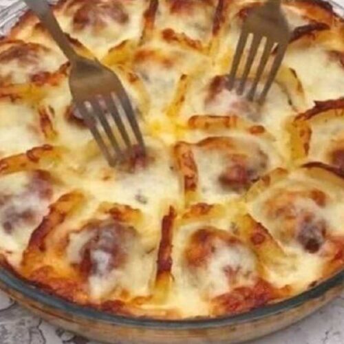 Layer Potatoes and Meatballs