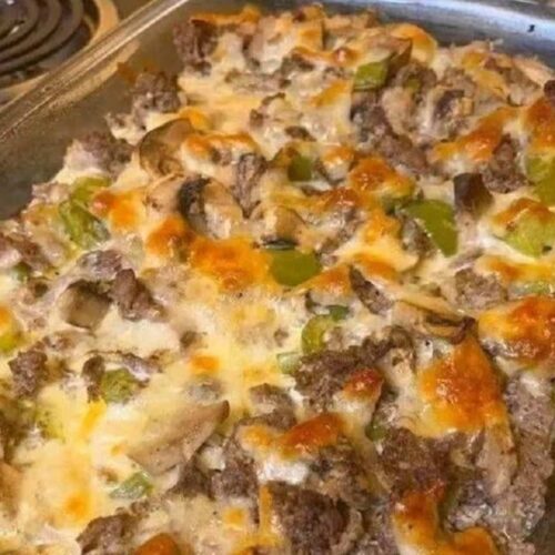 Philly Cheese Steak Casserole