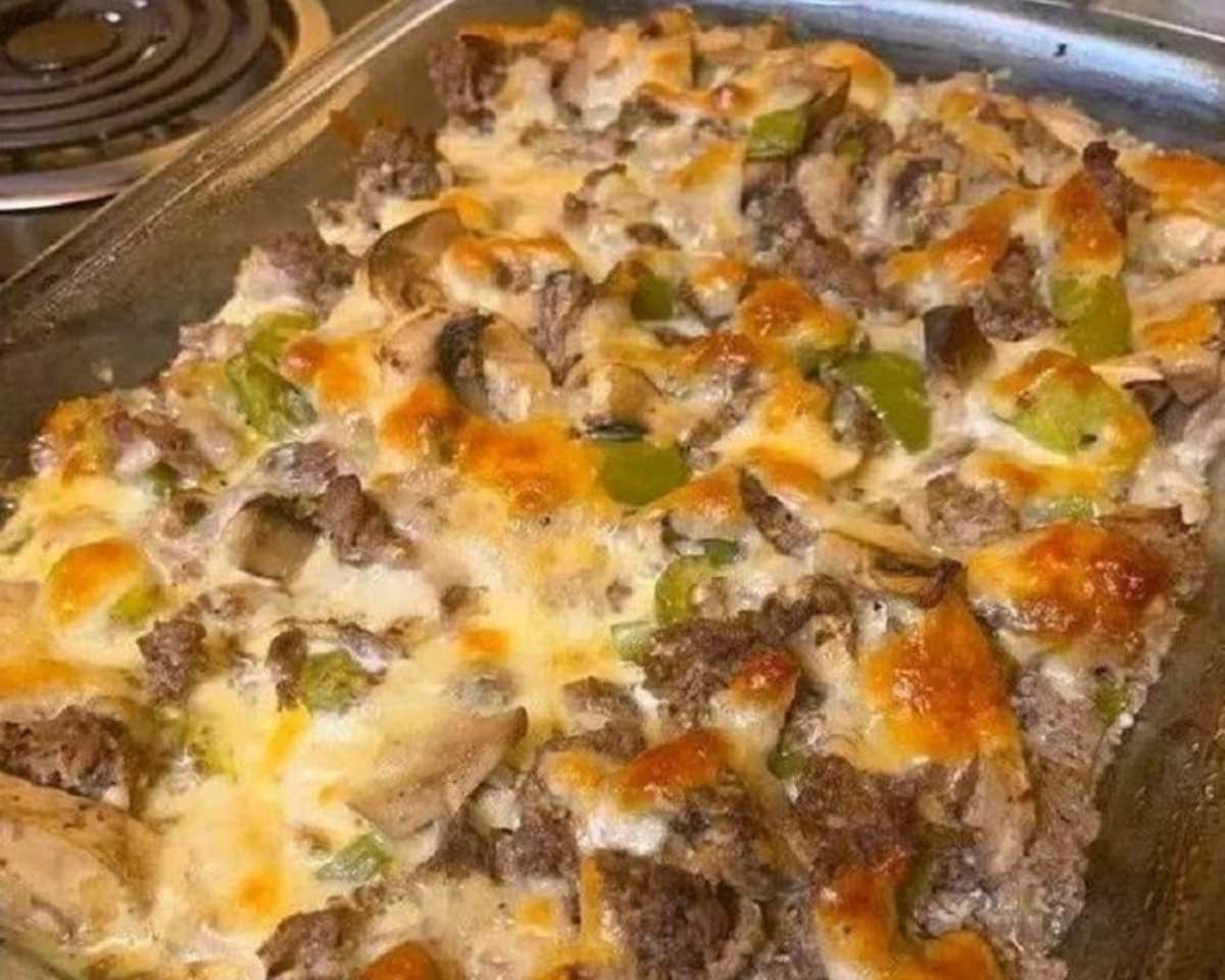 Philly Cheese Steak Casserole