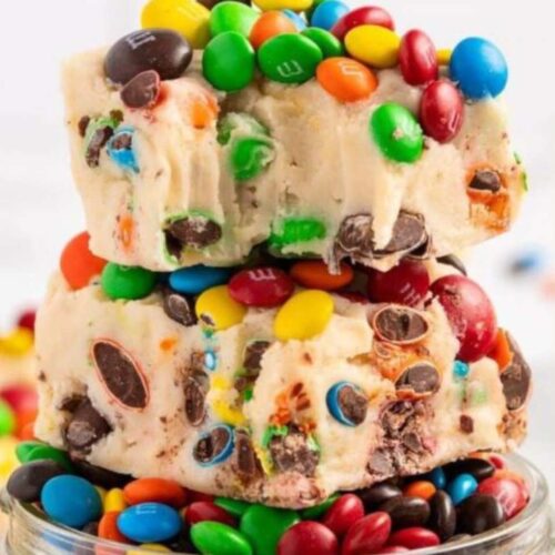 M&M Cookie Dough Fudge