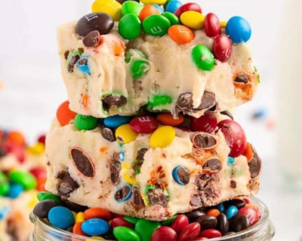 M&M Cookie Dough Fudge