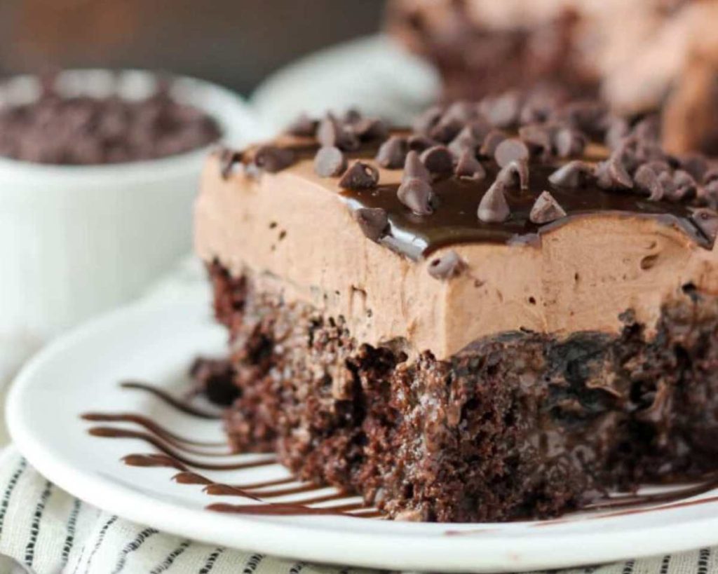 Triple Chocolate Poke Cake