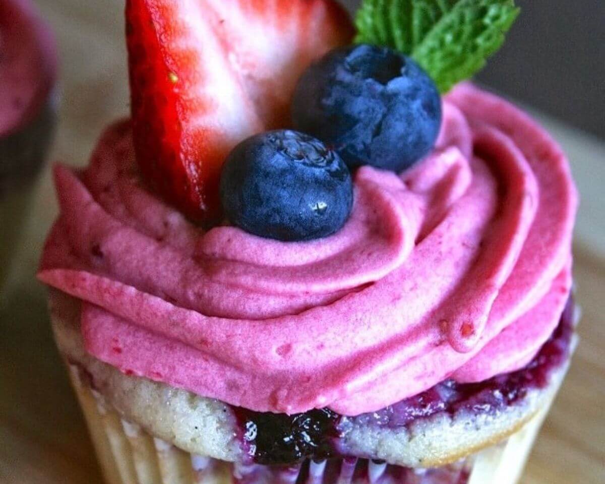 Triple Berry Cupcakes