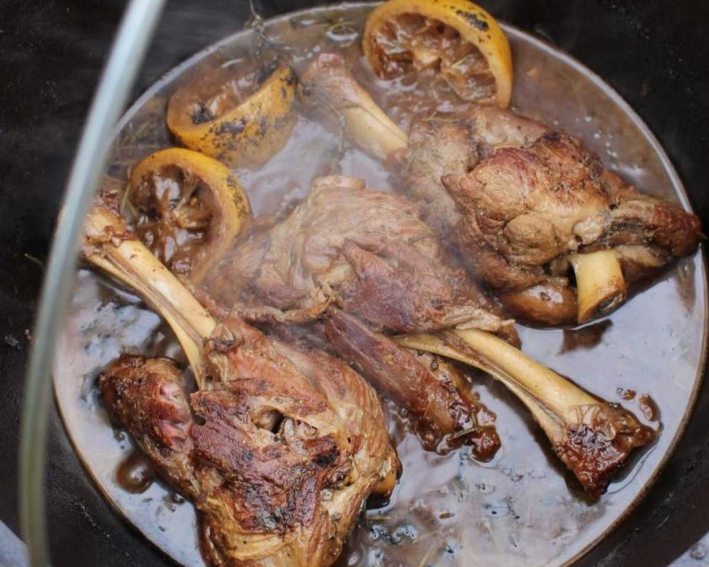 Beer and Herb Braised Lamb Shanks