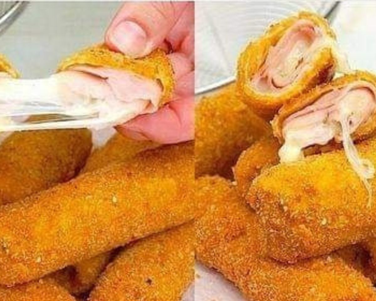 Crispy ham rolls