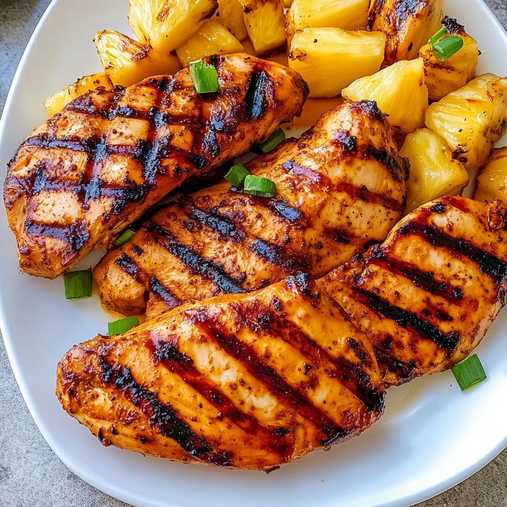 Grilled Aloha Chicken and Pineapple