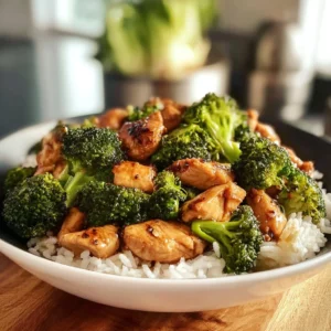 Delicious Air Fryer Chicken and Broccoli meal served in a bowl