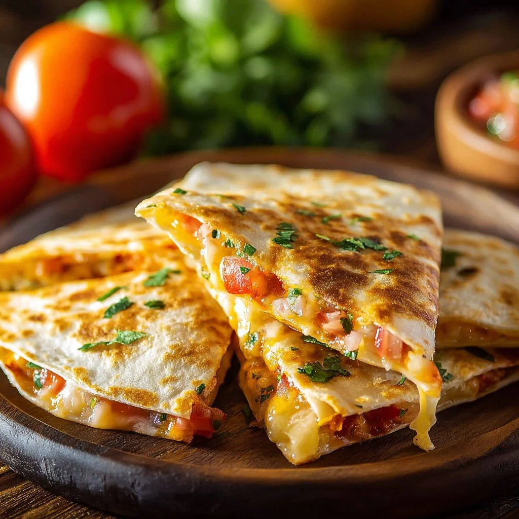 Delicious Breakfast Quesadillas with eggs and cheese