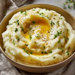 Bowl of creamy mashed cauliflower, a healthy alternative to mashed potatoes.