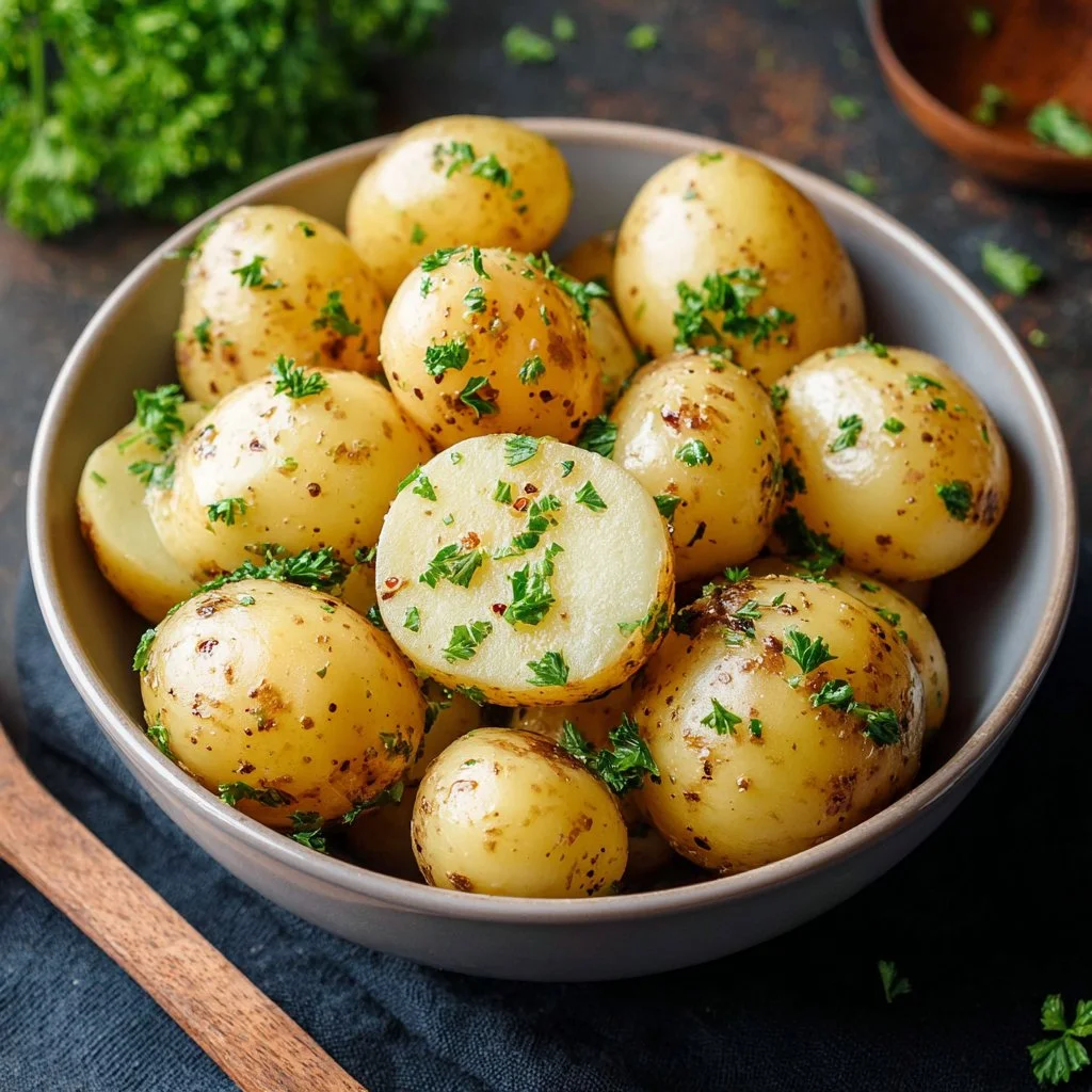 Easy boiled potatoes recipe with tender, flavorful potatoes.
