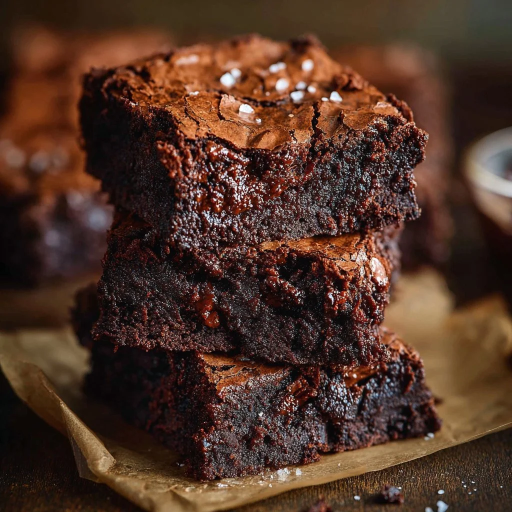 Delicious fudgy brownie dessert topped with chocolate and nuts