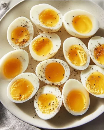 Perfectly boiled eggs ready to be enjoyed
