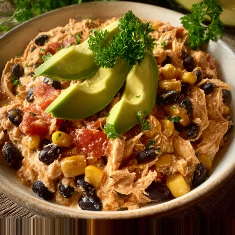 Delicious Crock Pot Fiesta Chicken ready to serve