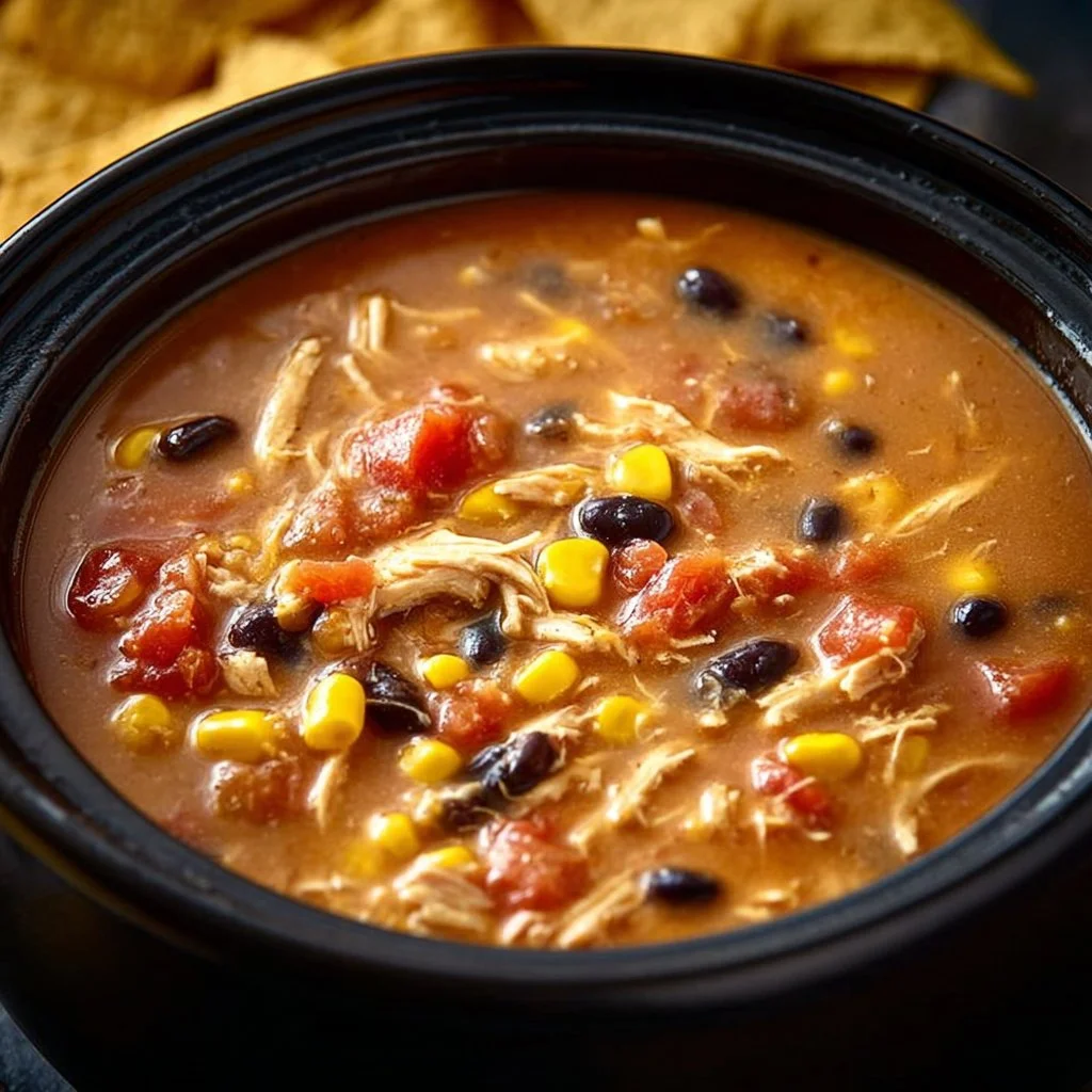 Crockpot Chicken Tortilla Soup