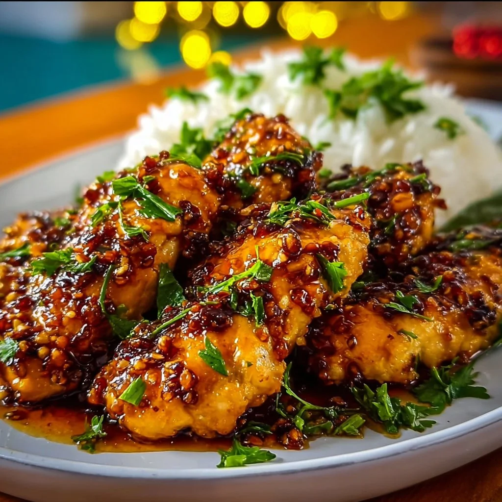 Delicious honey garlic chicken breasts cooked to perfection