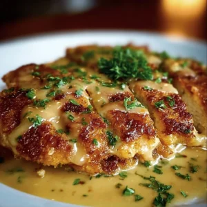 Longhorn Parmesan Chicken served with a side of vegetables