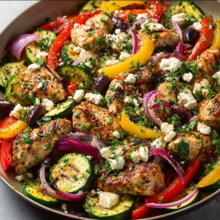 Delicious Mediterranean Chicken Stir Fry with fresh vegetables and herbs