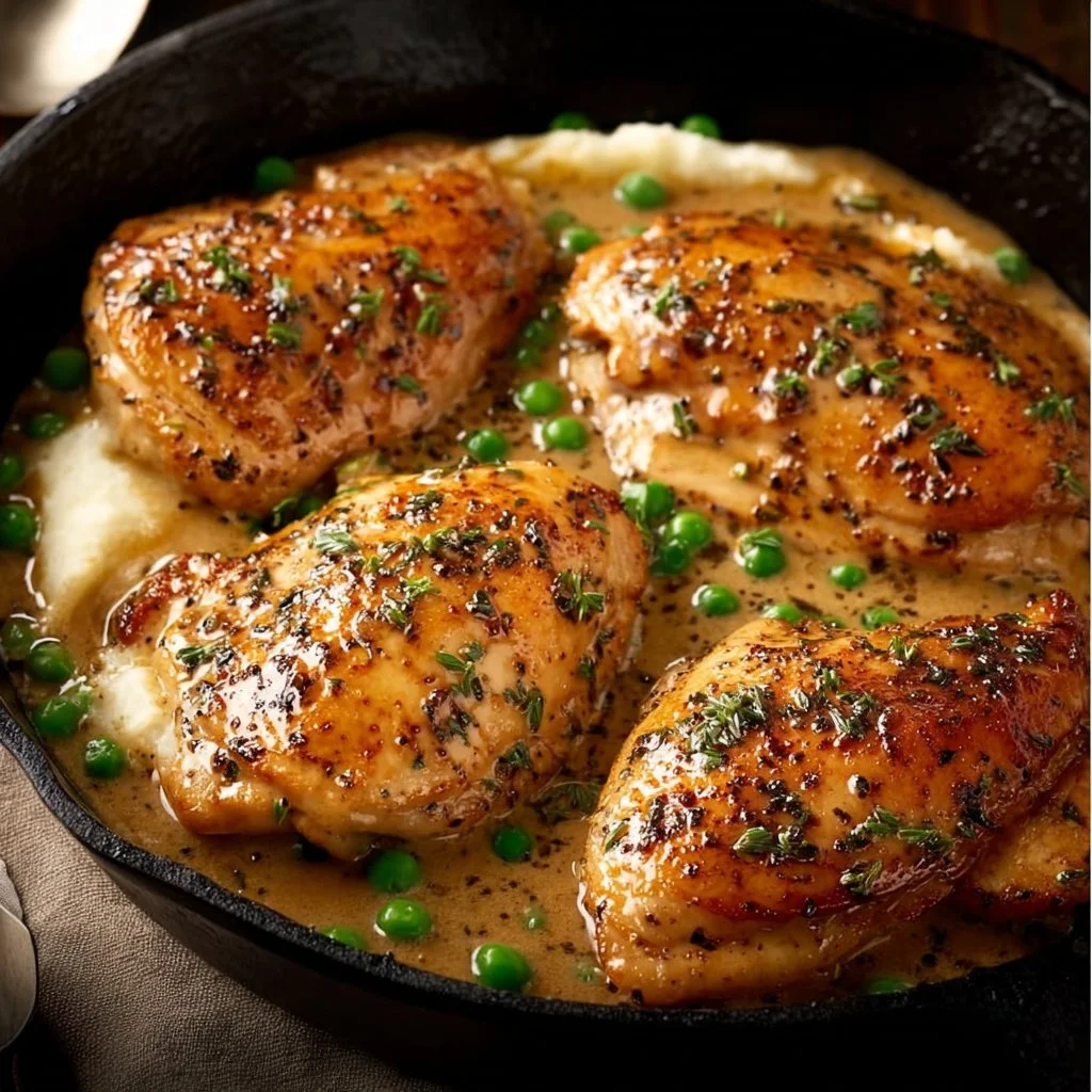 Delicious Ranch Chicken seasoned with ranch spices on a plate.