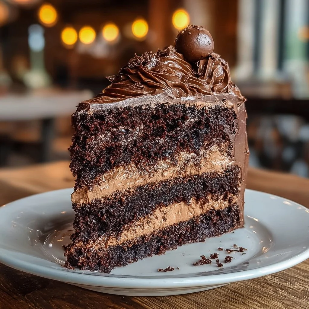 Baileys Chocolate Coffee Cake topped with chocolate drizzle and coffee beans.