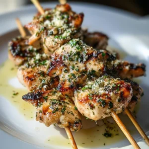 Delicious Blackstone Garlic Parmesan Chicken on a plate, garnished with herbs.