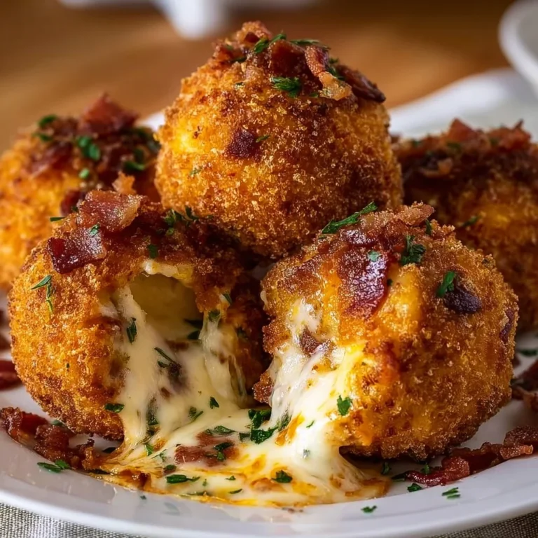 Buffalo Chicken Bacon Loaded Mozzarella Bombs served on a plate