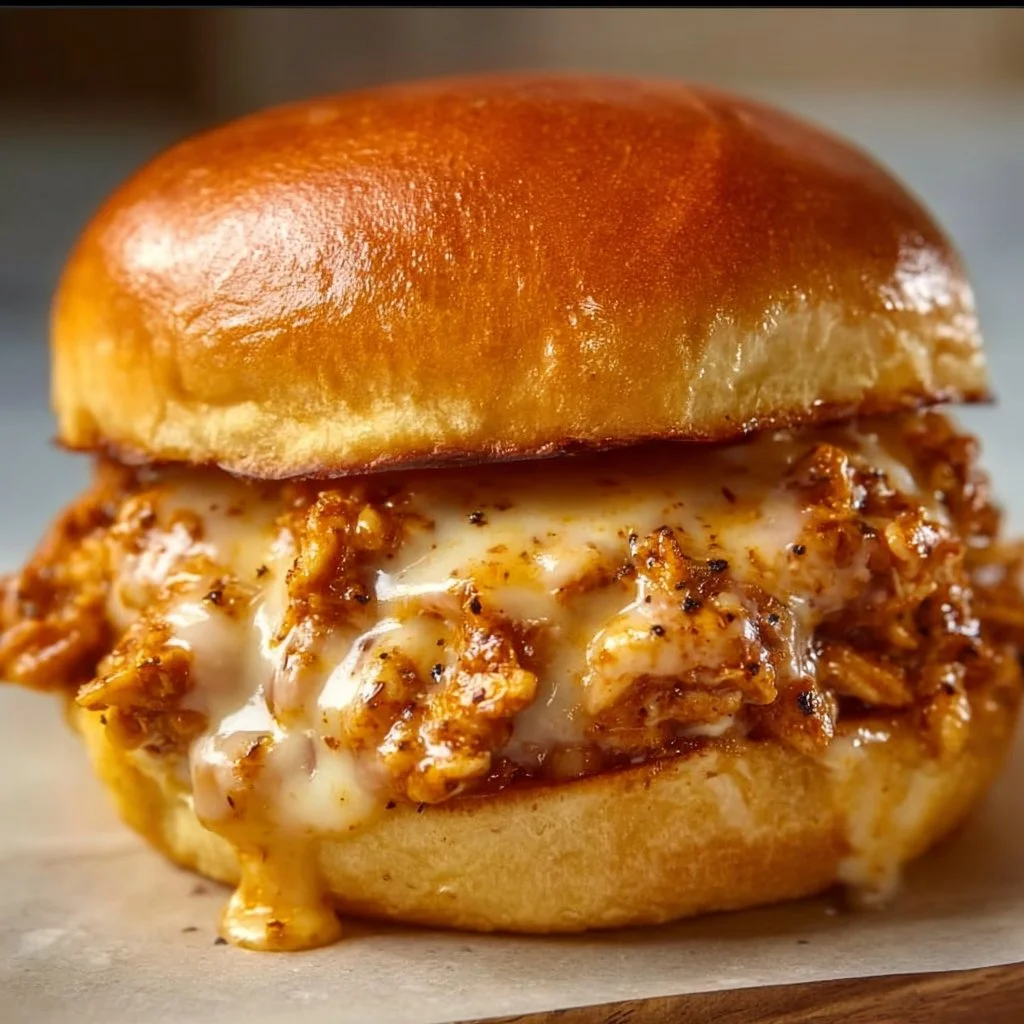 Delicious Cajun Chicken Sloppy Joes served on a plate