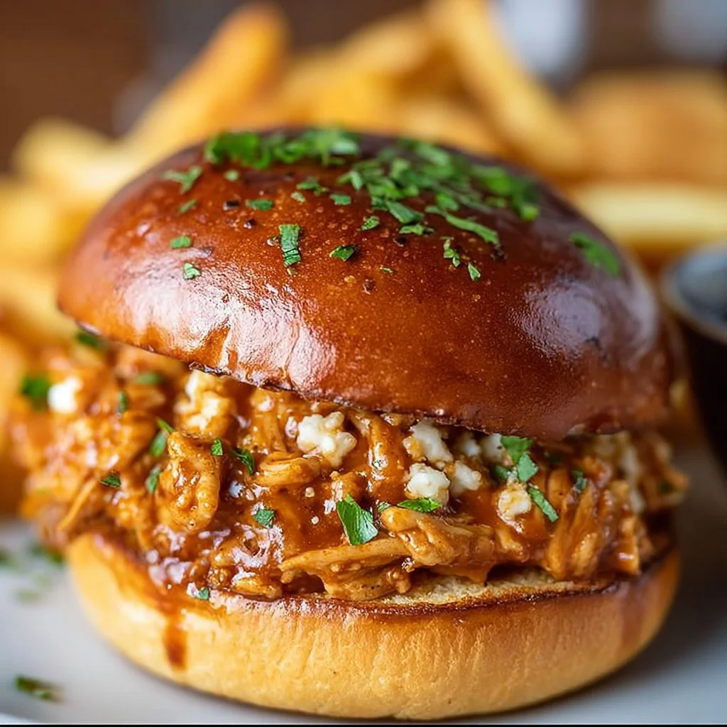 Delicious Cajun Chicken Sloppy Joes served with toppings