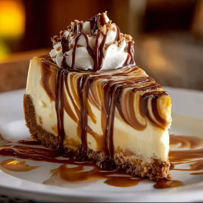 Delicious Caramel Chocolate Coffee Cheesecake served on a plate