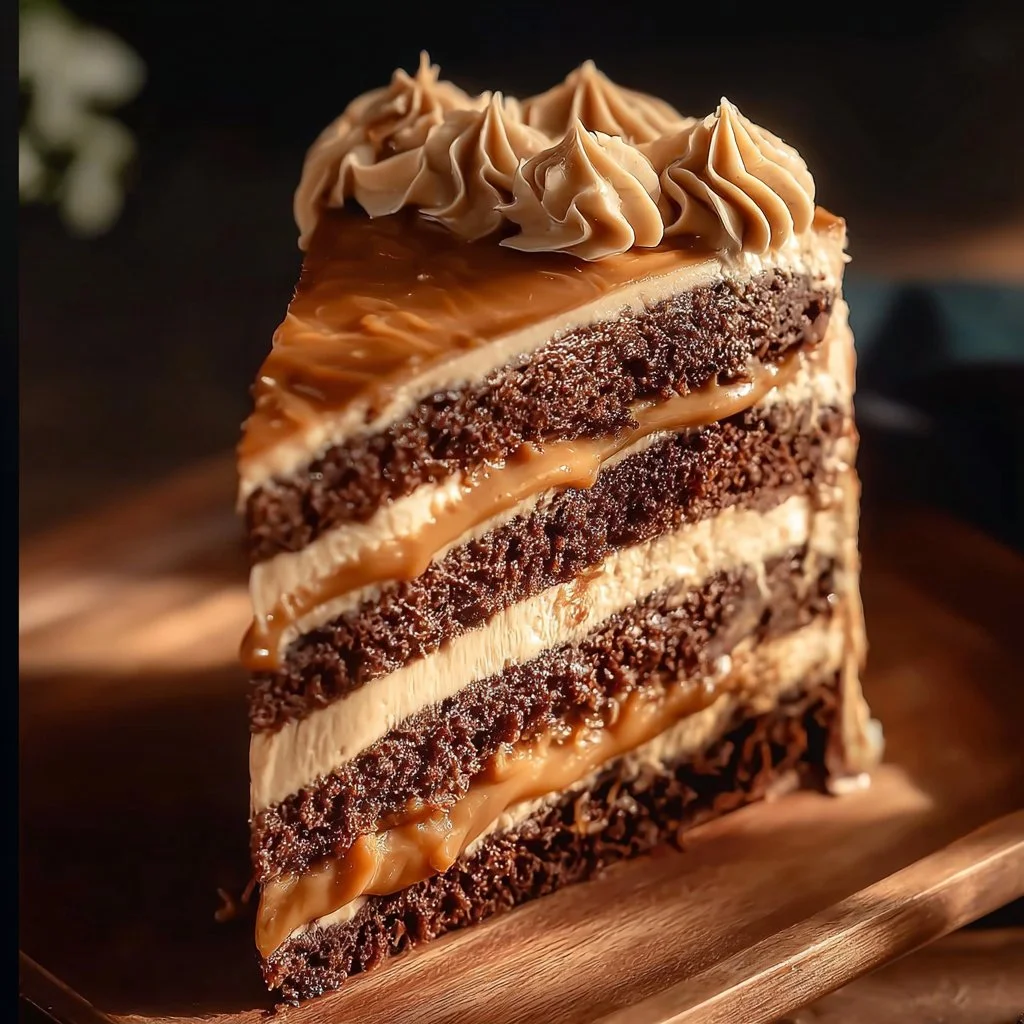 Caramel Coffee Buttercream Cake