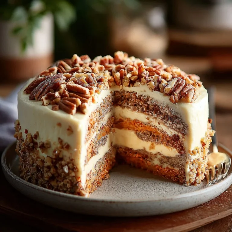 Delicious homemade carrot cake cheesecake, perfect for holiday celebrations