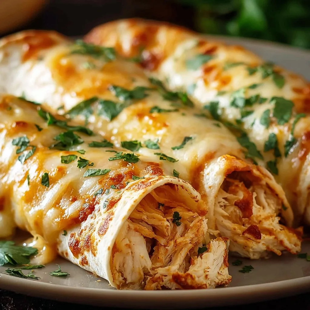 Cheesy Chicken Garlic Wraps