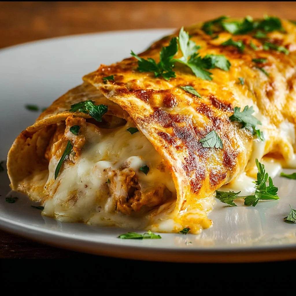 Cheesy Garlic Chicken Wraps