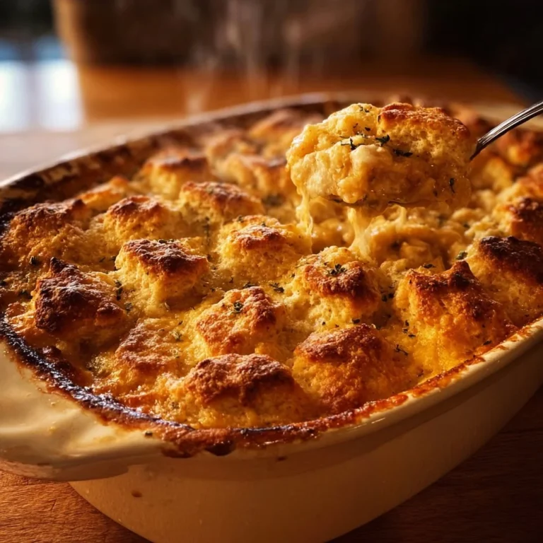 Chicken Cobbler Casserole with biscuit topping and vegetables