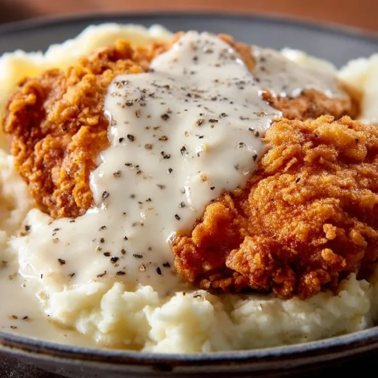 Plate of crispy Chicken Fried Chicken with sides, showcasing a classic comfort food dish.