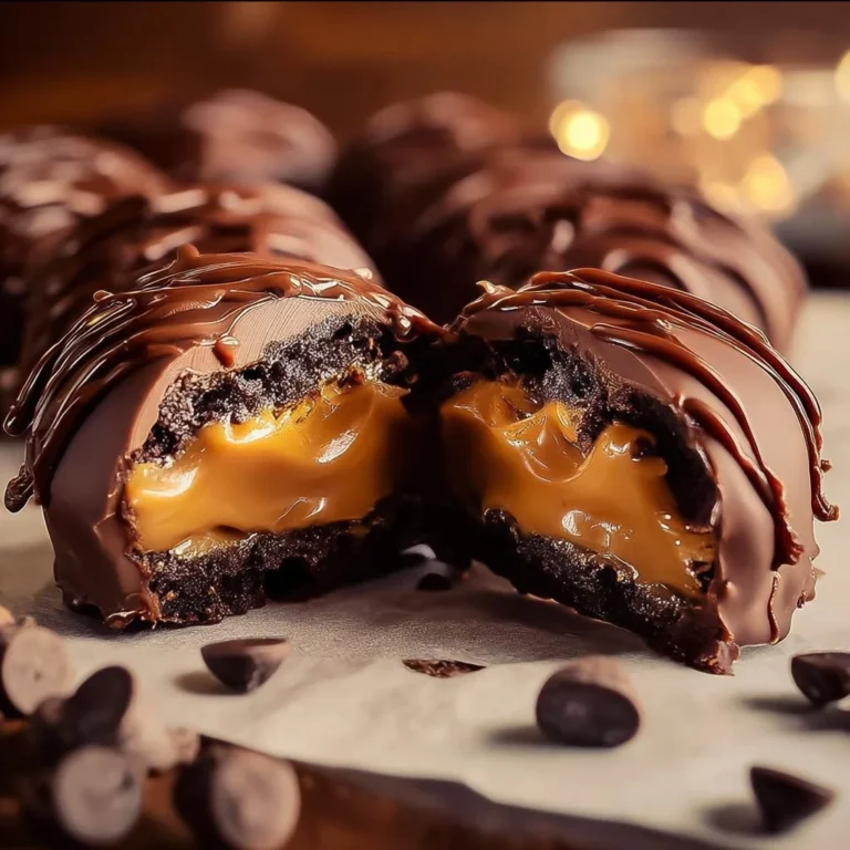 Chocolate chip cookie dough brownie bombs featuring gooey layers of cookie dough and brownies