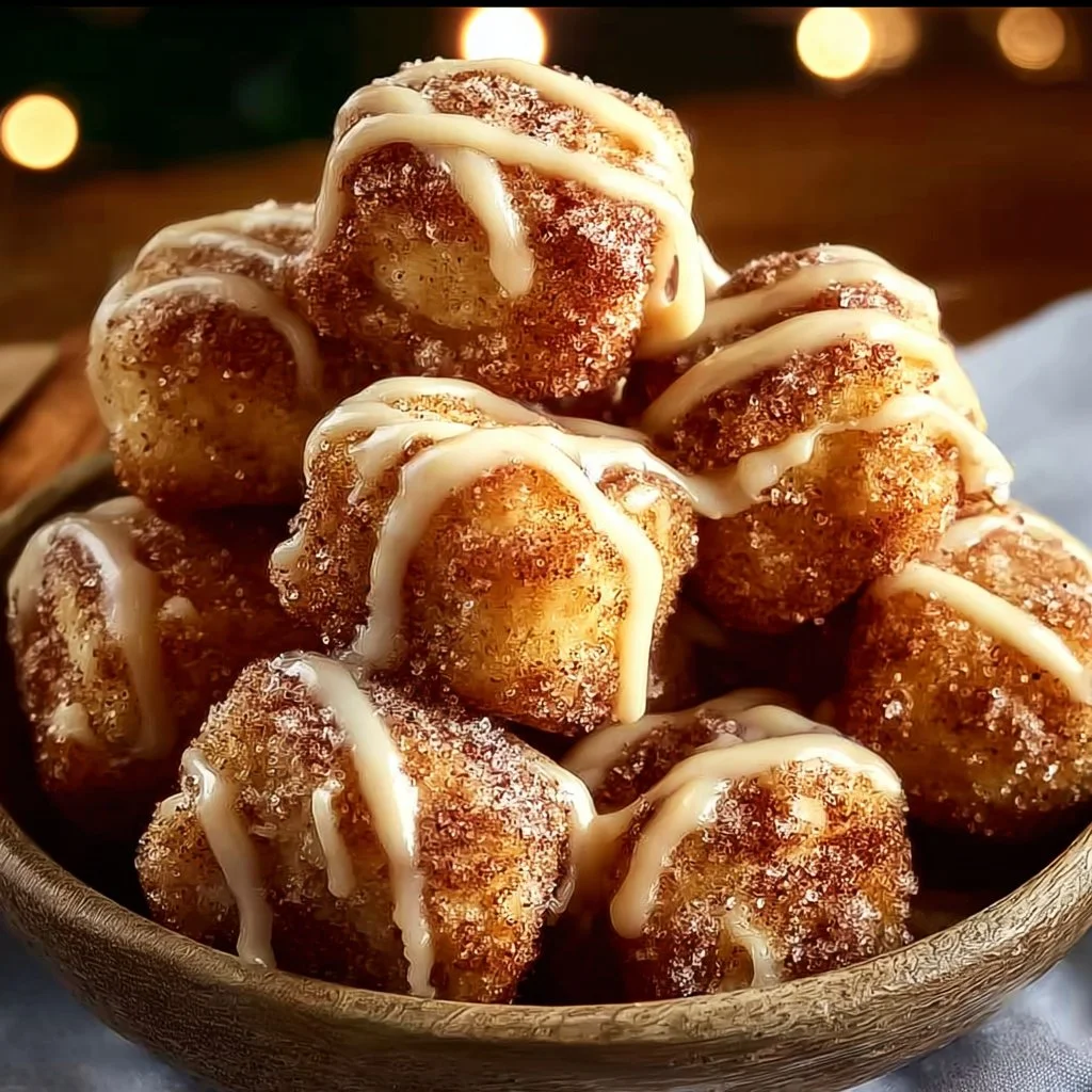 Delicious cinnamon sugar biscuits served in a rustic bowl