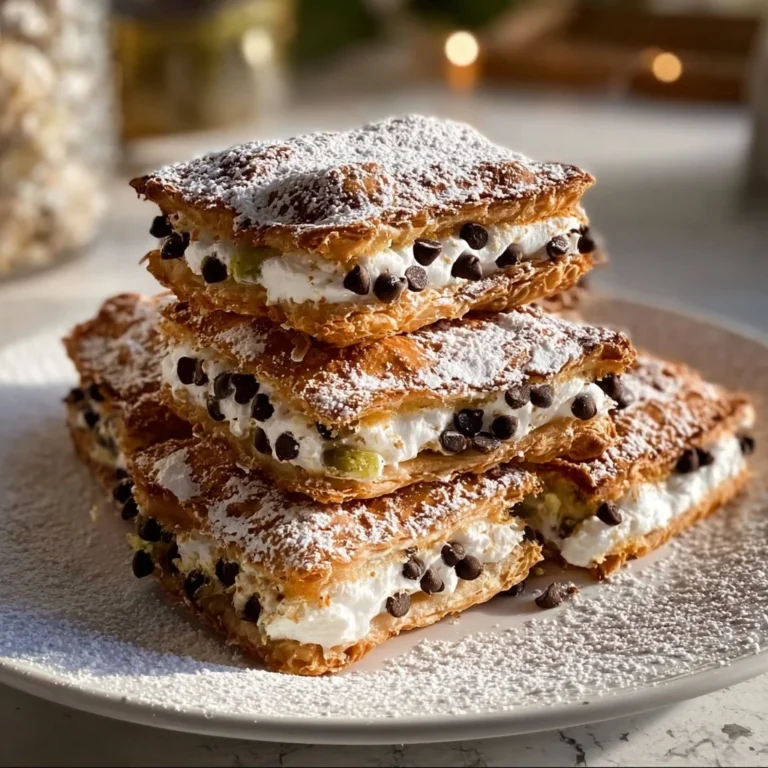 Delicious Classic Cannoli Squares dessert on a plate