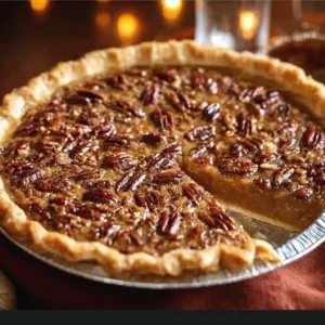 Delicious Condensed Milk Pecan Pie slice on a plate
