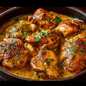 Delicious Cowboy Butter Chicken served with sides