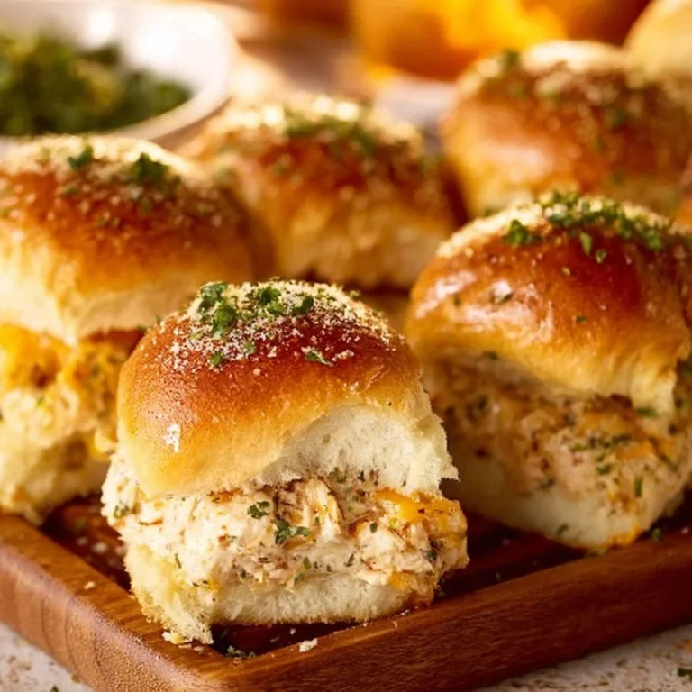 Delicious Crack Chicken Sliders served on a platter with toppings.