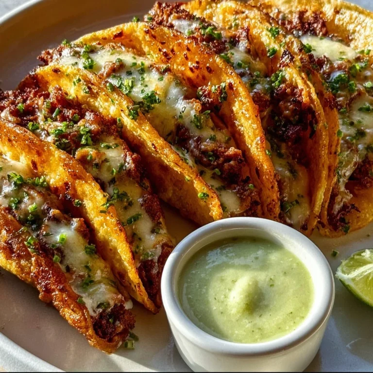 Delicious crispy ground beef tacos garnished with fresh toppings