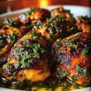 Delicious Cuban Mojo Chicken Thighs marinated in citrus and garlic